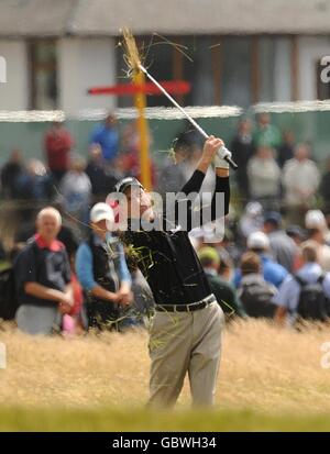 Jim Furyk aux États-Unis en action pendant la quatrième journée du Championnat d'Open au Turnberry Golf Club. Banque D'Images