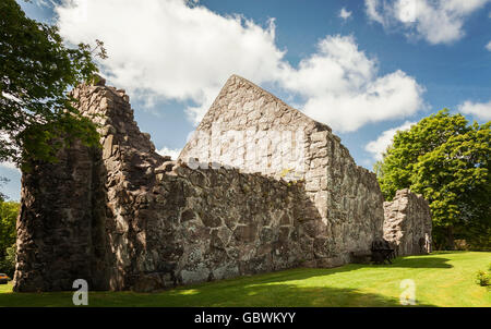 Image de l'église médiévale ruine de Rya, Orkelljunga. Uppsala, Suède. Banque D'Images