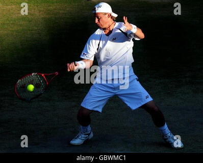 Lleyton Hewitt en Australie pendant les championnats de Wimbledon au All England Lawn tennis and Croquet Club, Wimbledon, Londres. Banque D'Images