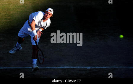 Lleyton Hewitt en Australie pendant les championnats de Wimbledon au All England Lawn tennis and Croquet Club, Wimbledon, Londres. Banque D'Images