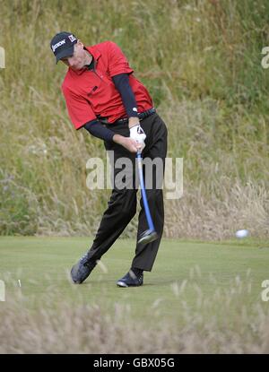 Golf - le championnat ouvert 2009 - Round One - Turnberry Golf Club.Jim Furyk aux États-Unis en action pendant la première journée du championnat Open au Turnberry Golf Club. Banque D'Images