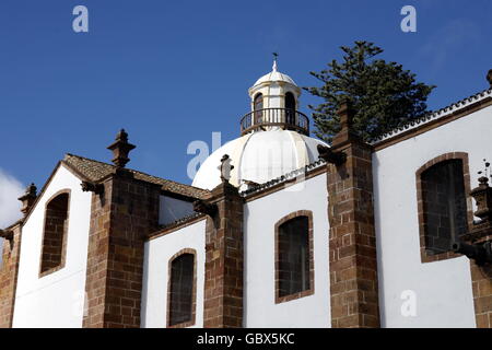 L'église dans le village de Teror dans les montagnes du centre de Gran Canay sur l'île des Canaries de l'Espagne dans l'océan Atlantique. Banque D'Images