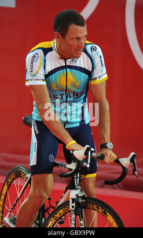 Cyclisme - Tour de France 2009 - présentations par équipe - Monaco. Lance Armstrong (États-Unis), Astana Banque D'Images