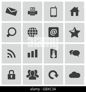 Internet black Vector icons set Illustration de Vecteur