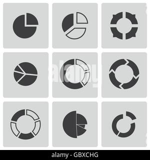 Vector black people search icons set Illustration de Vecteur