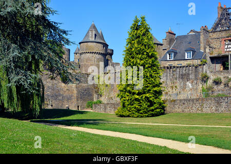 Château de Fougères en France Banque D'Images