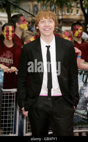 Rupert Grint arrive pour la première mondiale de Harry Potter et le Prince de sang-mêlé à l'Odeon Leicester Square, Londres. Banque D'Images