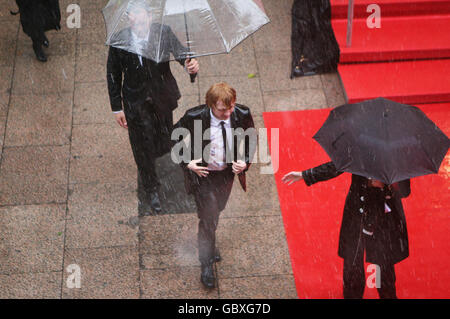 Rupert Grint arrive pour la première mondiale de Harry Potter et le Prince de sang-mêlé à l'Odeon Leicester Square, Londres. Banque D'Images