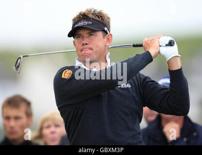 Golf - Open 2009 Championship - cycle d'entraînement - deuxième jour - Turnberry. Lee Westwood Banque D'Images