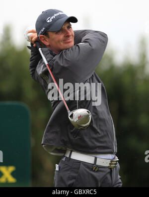 Golf - le championnat ouvert 2009 - deuxième partie - Turnberry Golf Club. Justin Rose, de l'Angleterre, est en deuxième position Banque D'Images