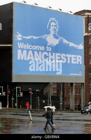 Soccer - Carlos Tevez Affiche - Manchester Banque D'Images