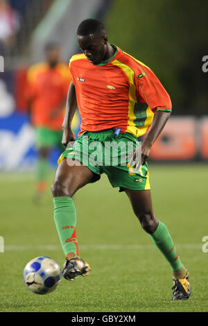 Football - coupe d'or CONCACAF 2009 - Groupe B - Honduras / Grenade - Stade Gillette. Euon Brown, Grenade Banque D'Images