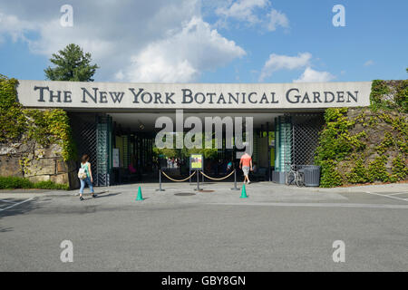 Entrée du Jardin Botanique de New York Banque D'Images