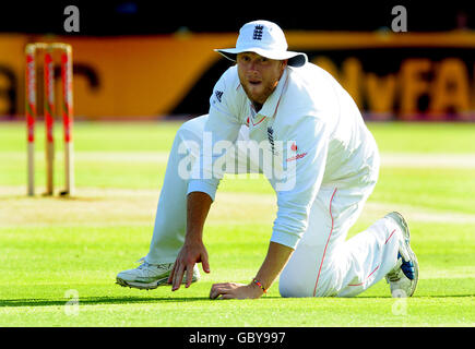 Andrew Flintoff, en Angleterre, lors du premier jour du troisième match du npower Ashes Test à Edgbaston, Birmingham. APPUYEZ SUR ASSOCIATION photo. Date de la photo: Jeudi 30 juillet 2009. Le crédit photo devrait se lire: Rui Vieira/PA Wire Banque D'Images