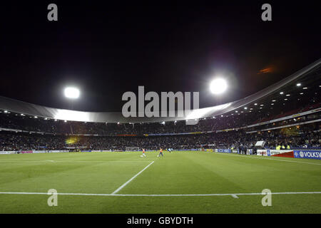 Football - coupe UEFA - Groupe A - Feyenoord v coeur du Midlothian. Stade de Kuip, stade de Feyenoord Banque D'Images