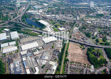 Jonction spaghetti et Aston Expressway, Birmingham West Midlands, Royaume-Uni, de l'air Banque D'Images