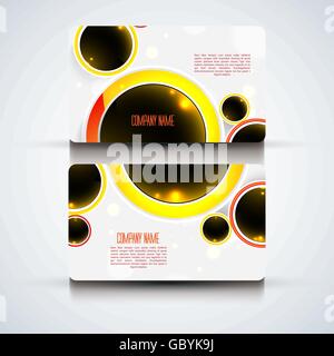 Vecteur moderne carte de visite - vert, orange et noir Illustration de Vecteur