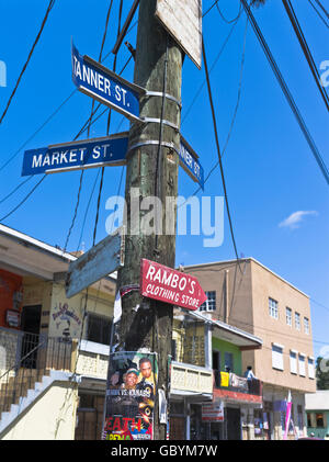 Dh St Johns Antigua Antilles Saint Johns street signs Banque D'Images