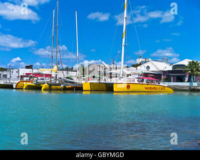 Dh St Johns Antigua Antilles Saint Johns Wadadli Cats catamarans à voile tours tour en mer Banque D'Images