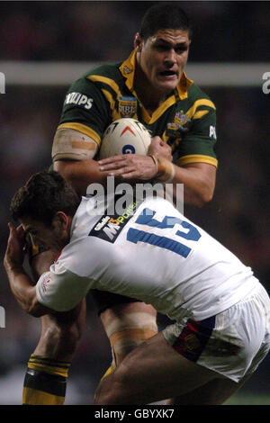 Rugby League - trois nations Gillette - Grande-Bretagne v Australie Banque D'Images