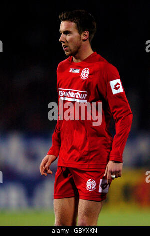 Football - Allemand Bundesliga - Mayence / Hansa Rostock. Fabian Gerber, Mayence Banque D'Images