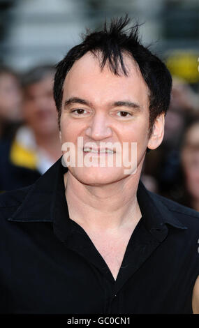 Quentin Tarantino arrive à la première du film de Quentin Tarantino, Inglourious Basterds au cinéma Odeon, Leicester Square, Londres. Banque D'Images