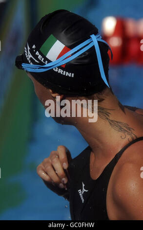 Natation - Championnats du monde de la FINA 2009 - neuvième jour - Rome.Federica Pellegrini, titulaire du record du monde italien, lors des Championnats du monde de natation de la FINA à Rome, Italie. Banque D'Images