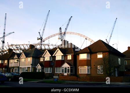 Soccer - Construction Stade de Wembley Banque D'Images