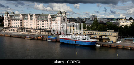 Le Skyline d'Oslo est né de l'Opéra de la ville d'Oslo, en Norvège. Banque D'Images