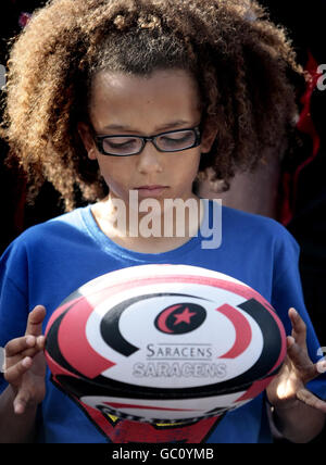 Répondre à la diversité de l'équipe Rugby Rugby Banque D'Images