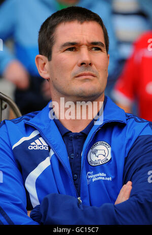 Football - Coca-Cola football Championship - Nottingham Forest / Derby County - City Ground.Nigel Clough, directeur du comté de Derby, lors du match de championnat Coca-Cola au City Ground, à Nottingham. Banque D'Images