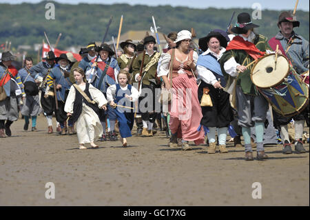 English Civil War re-enactment en Weston-Super-Mare Banque D'Images