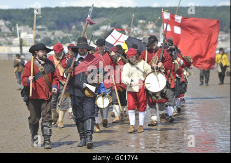 English Civil War re-enactment en Weston-Super-Mare Banque D'Images