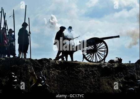 English Civil War re-enactment en Weston-Super-Mare Banque D'Images