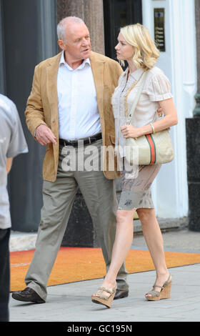 Woody Allen tournage - Londres Banque D'Images