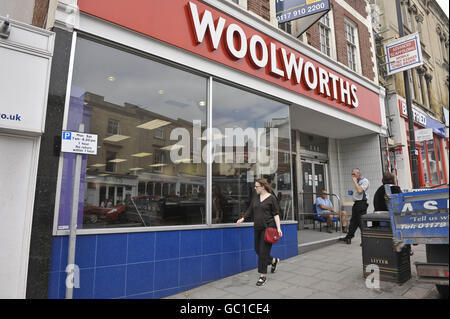 Fermetures Woolworths. 140a Whiteladies Rd, Bristol, Avon, BS8 2RU. Banque D'Images