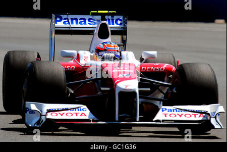 Course automobile Formula One - Grand Prix d'Europe - qualification - circuit Valencia.Le timo Glolock de Toyota lors des qualifications au circuit Valencia, Espagne. Banque D'Images