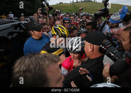 Lance Armstrong à Dublin Banque D'Images