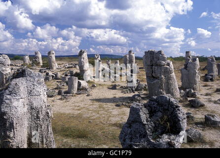 La forêt de pierre près de la ville de Varna sur le Blacksea en Bulgarie en Europe de l'Est. Banque D'Images