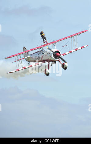 Huit ans wingwalker Banque D'Images