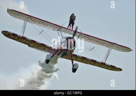 Huit ans wingwalker Banque D'Images