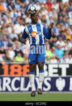 Football - Barclays Premier League - Wigan Athletic / Manchester United - DW Stadium. Titus Bramble, Wigan Athletic Banque D'Images