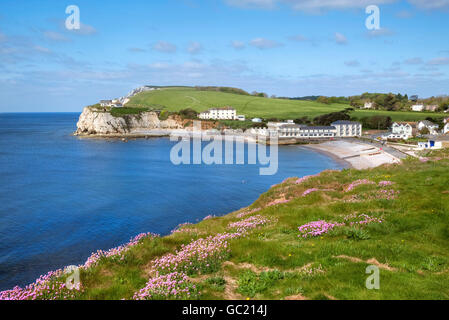 L'île de Wight, Freshwater Bay, Hampshire, England, UK Banque D'Images