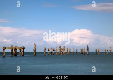 , Swanage Old Pier, à l'île de Purbeck, Dorset, England, UK Banque D'Images