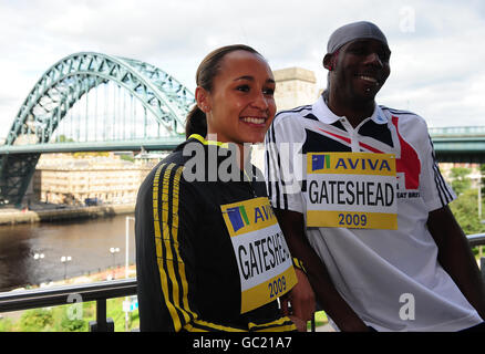 Athlétisme - Phillips Idowu et Jessica Ennis Conférence de presse - Hilton Hotel Banque D'Images