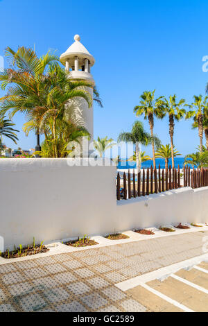 Entrée au parc public Lago Martianez tropical à Puerto de la Cruz, Tenerife, Canaries, Espagne Banque D'Images