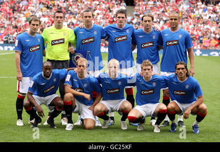 Football - Emirates Cup 2009 - Arsenal v Rangers - Emirates Stadium. Groupe d'équipe des Rangers Banque D'Images