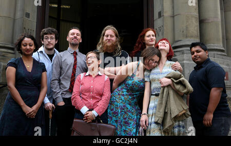 Les manifestants du G20 en cour Banque D'Images