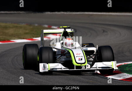 Rubens Barrichello, pilote du groupe Brawn GP, lors du Grand Prix d'Italie sur le circuit de Monza, en Italie. Banque D'Images