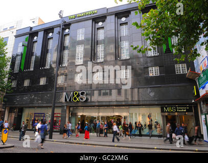 Le magasin Marks & Spencer's Pantheon d'Oxford Street à Londres a obtenu le statut de classe II. Banque D'Images